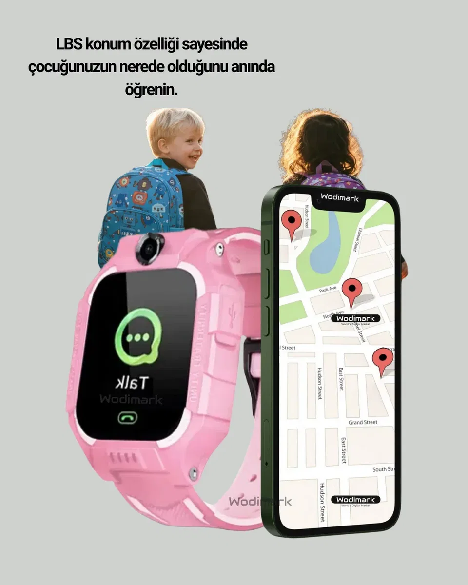 S10 Çocuk Takip Saati Güvenli Alan Uyarısı ve Sesli Mesaj Yeni Nesil görsel 4
