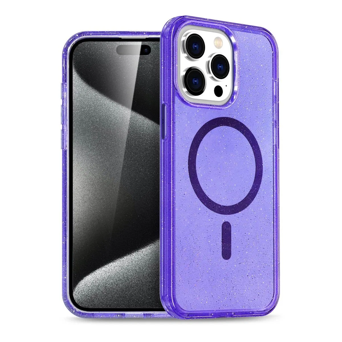 Apple İphone 15 Pro Kılıf Magsafe Kapak - Mor