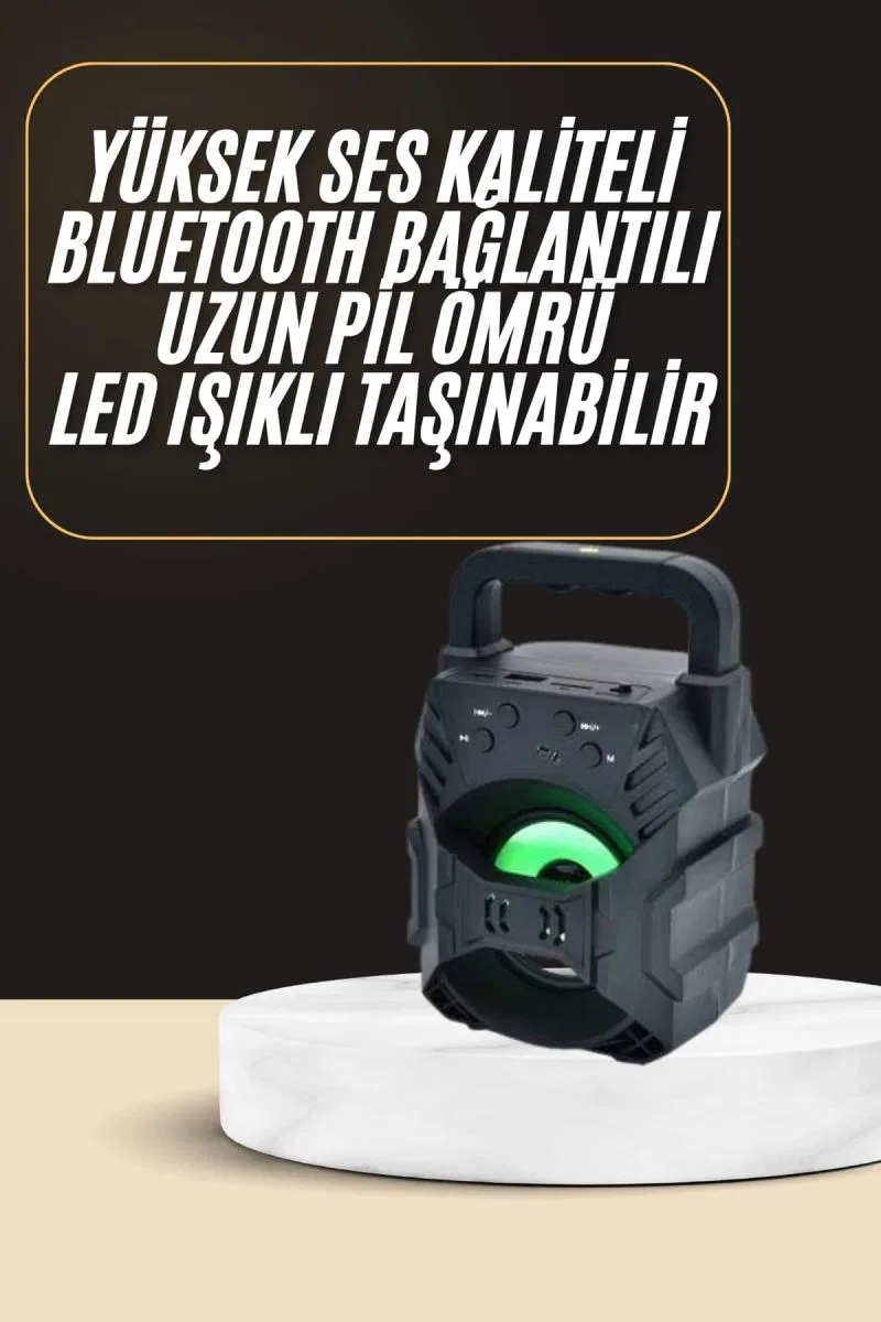 Bluetooth Hoparlör Android Ve İos Uyumlu Ses Bombası Usb Girişli Taşınabilir görsel 2