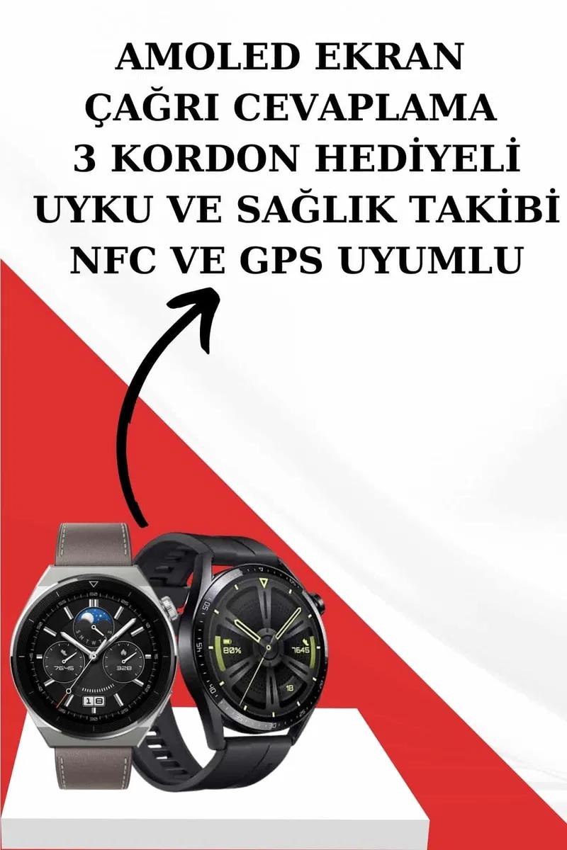Kablosuz Bluetooth Kulaklık ve Kordon Hediyeli Akıllı Saat Nabız Ölçer Uzun Pil Ömrü görsel 3