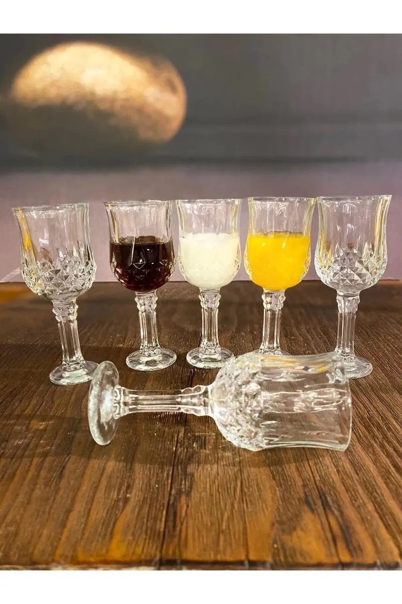 6'lı Larin Kahve Yanı Su Bardağı Şeffaf Renk Royaleks-70682 görsel 3