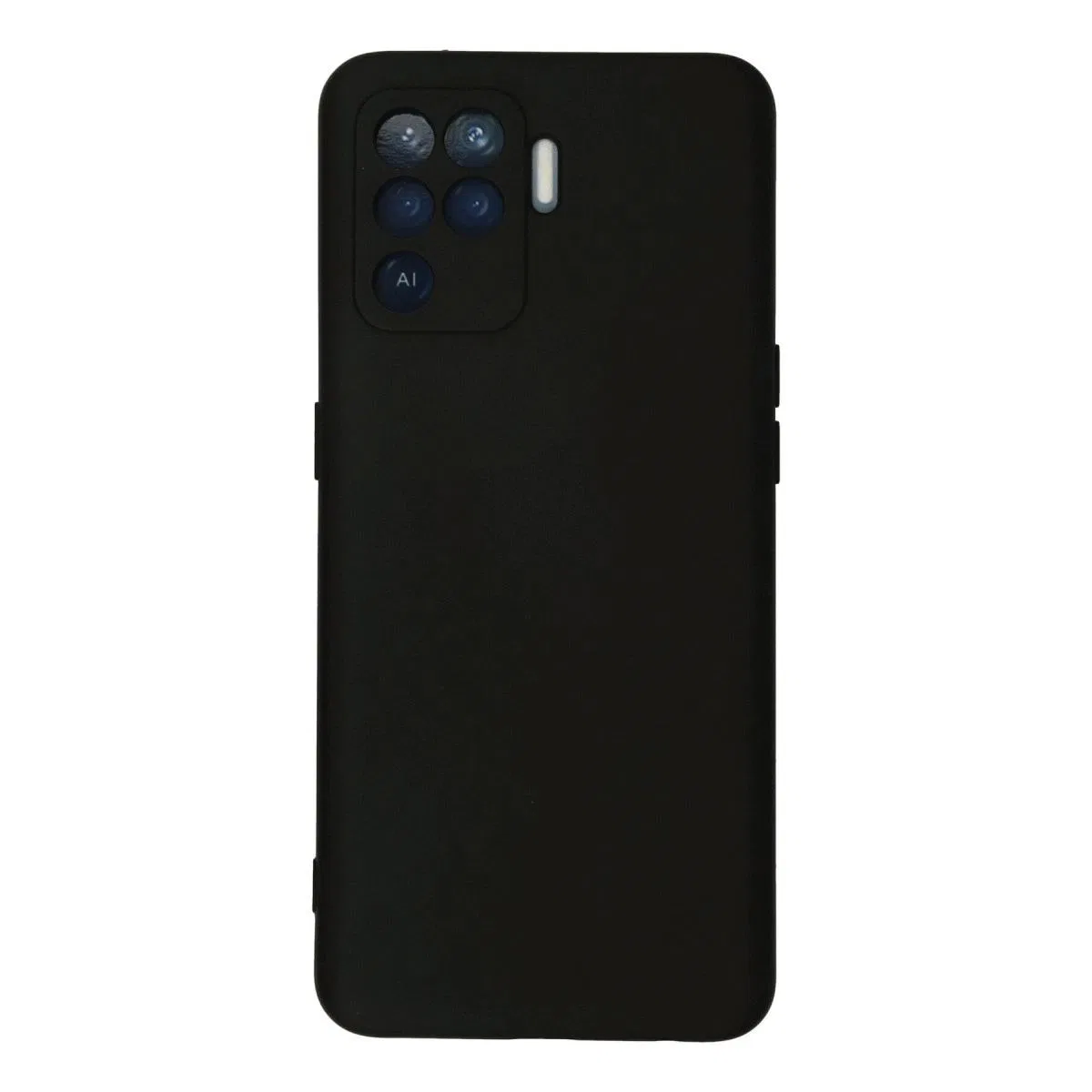 Oppo Reno 5 Lite Kılıf Nano İçi Kadife Silikon - Siyah