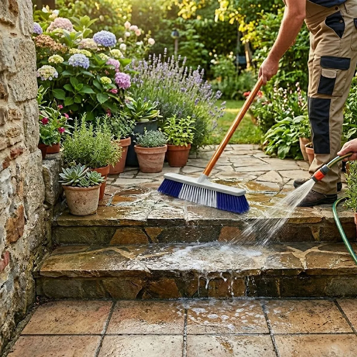 Sert Plastik Bahçe Çalı Fırçası (Kıl 8. 5 cm) görsel 2