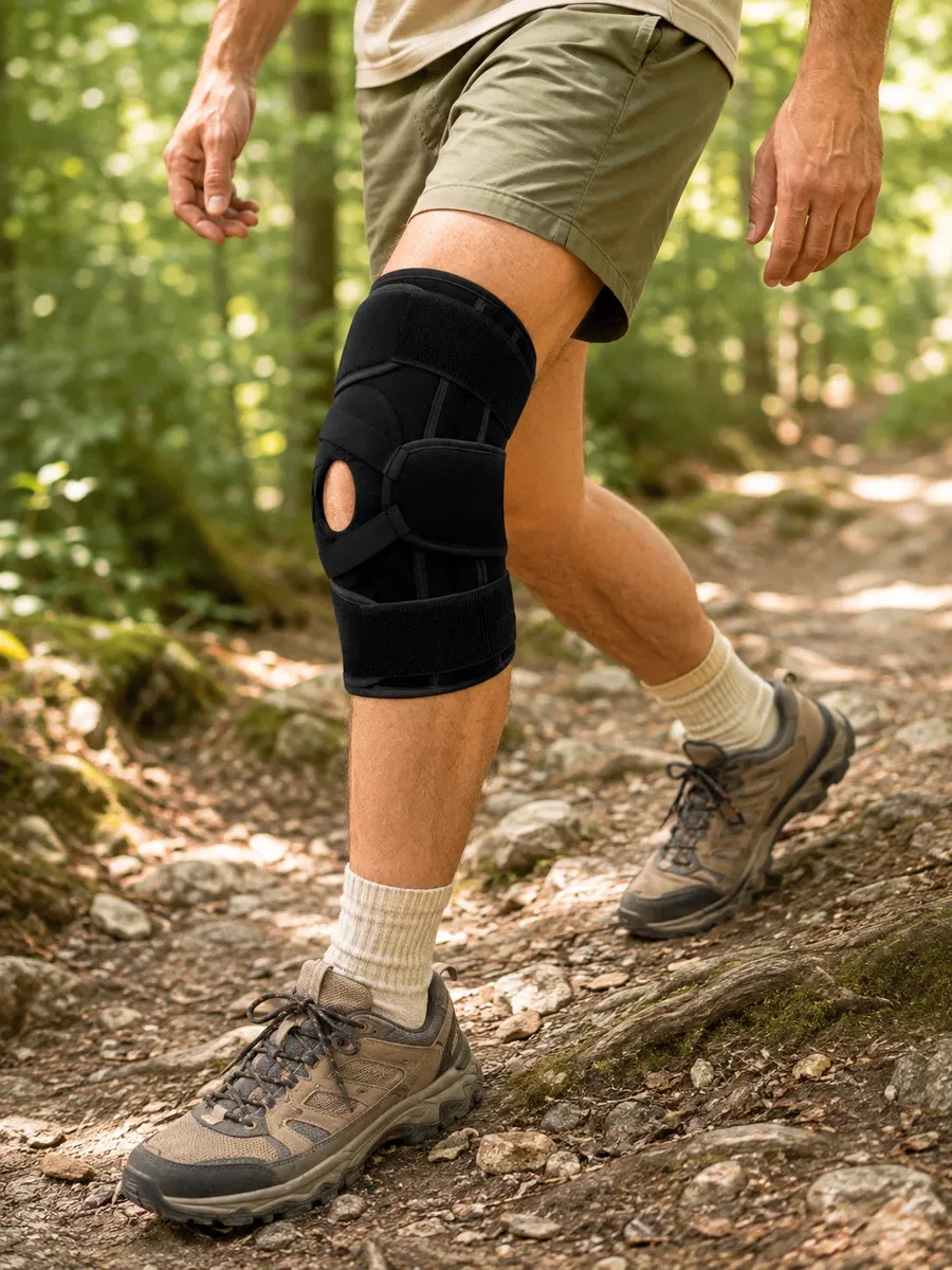 Silikon Patella Destekli Dizlik Nefes Alabilir Ayarlanabilir Cırtlı Ligament Desteği görsel 3