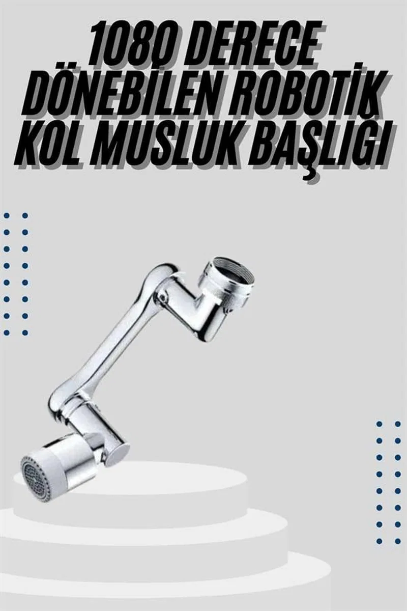 Mutfak Musluk Başlığı 1080 Derece Dönebilir Oynar Başlıklı Musluk Atı görsel 2