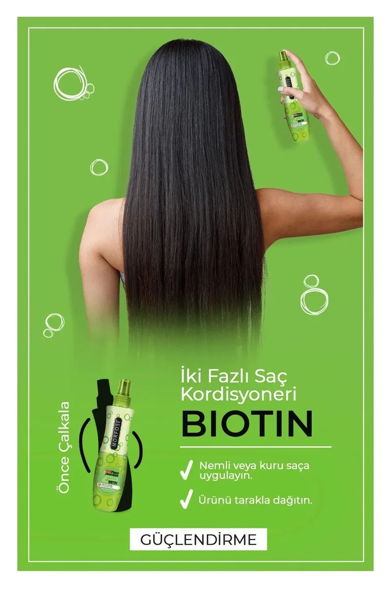 Biotin Çift Fazlı Saç Kondisyoner Fön Suyu 240 ML - mrfs görsel 2
