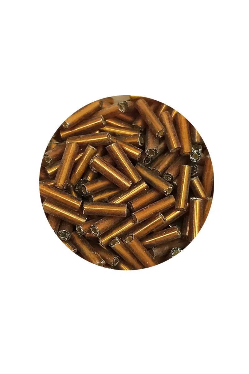 Uzun Boru Kesme Boncuk Çap 2mm Uzunluk 10 mm - 20 Gram - Gold - BNC248 görsel 2