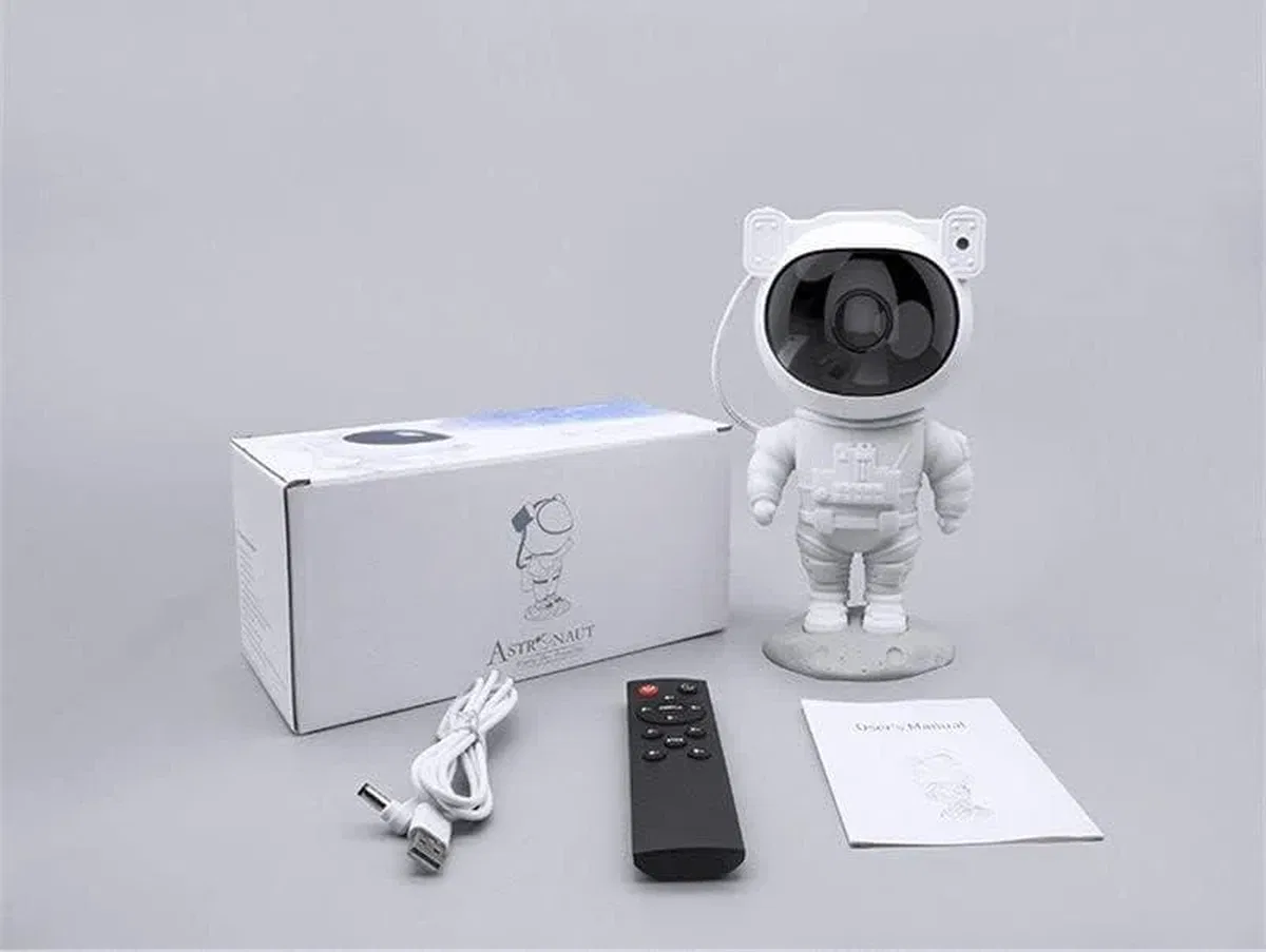 Çocuklara Özel Projeksiyon Astronot Lamba Speaker Sevimli görsel 2