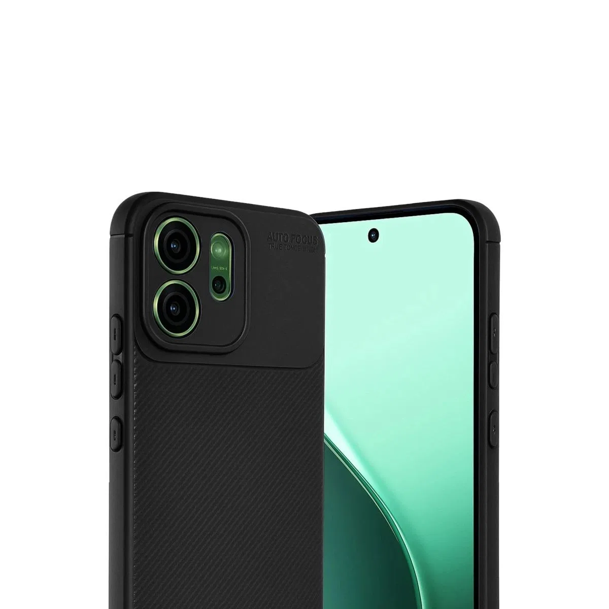 Oppo Reno 14 Auto Focus Karbon Kapak - Siyah görsel 3