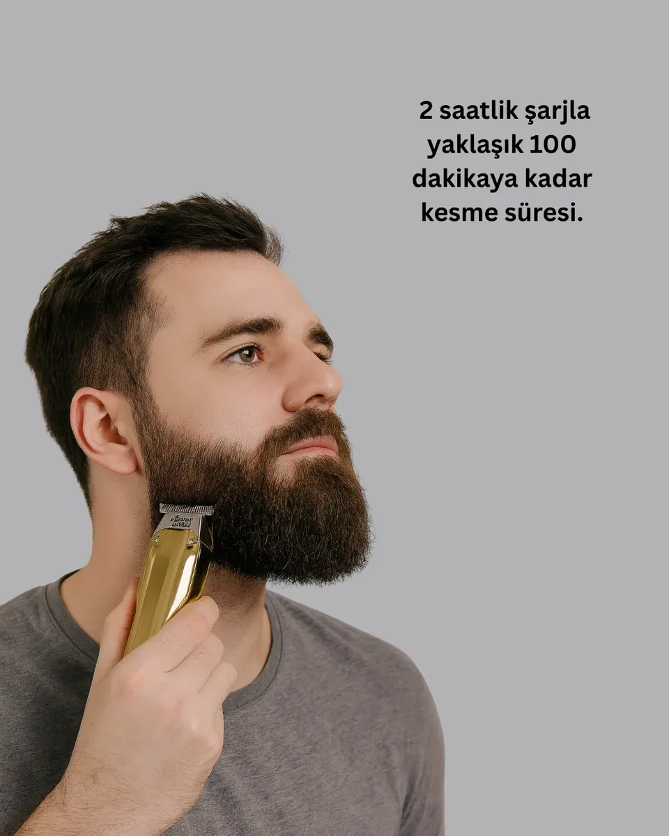 Kablosuz Erkek Bakım Tıraş Makinesi Hassas Bıçaklı Şarjlı Kullanım Yeni Nesil görsel 4