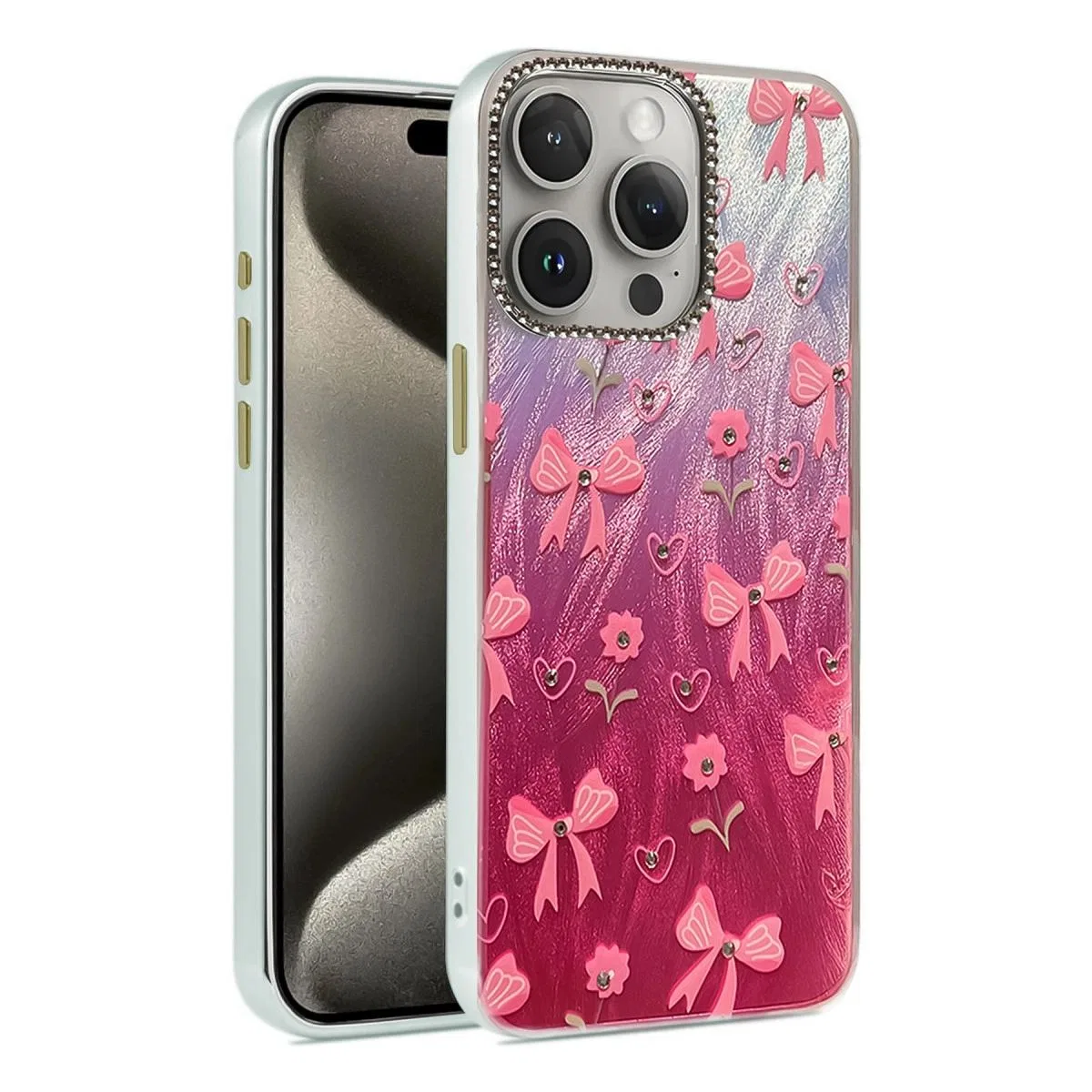 Apple İphone 15 Pro Max Kılıf Blade Aynalı Desenli Kapak - Desen 3