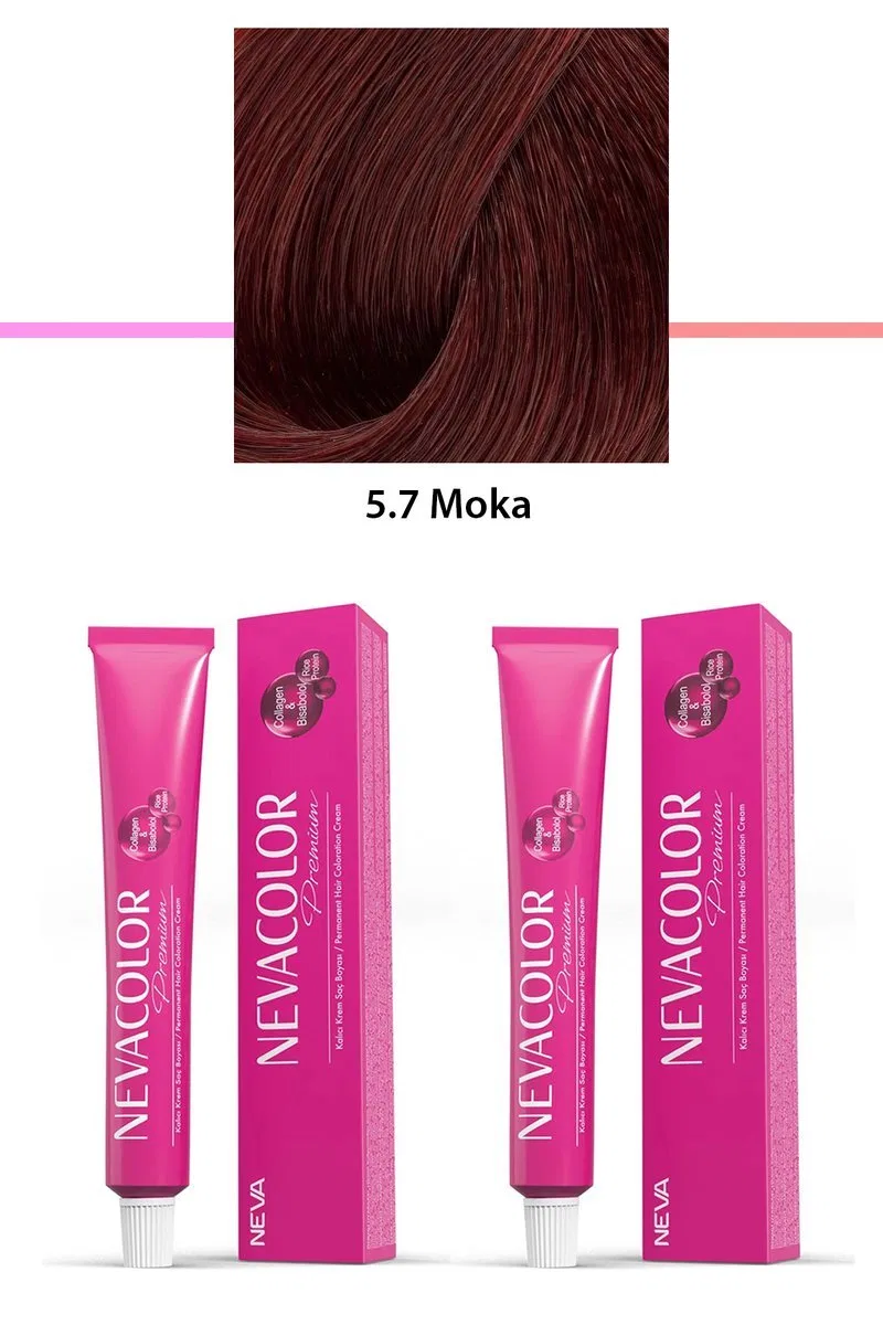 2 li Set Premium 5. 7 Moka - Kalıcı Krem Saç Boyası 2 X 50 g Tüp