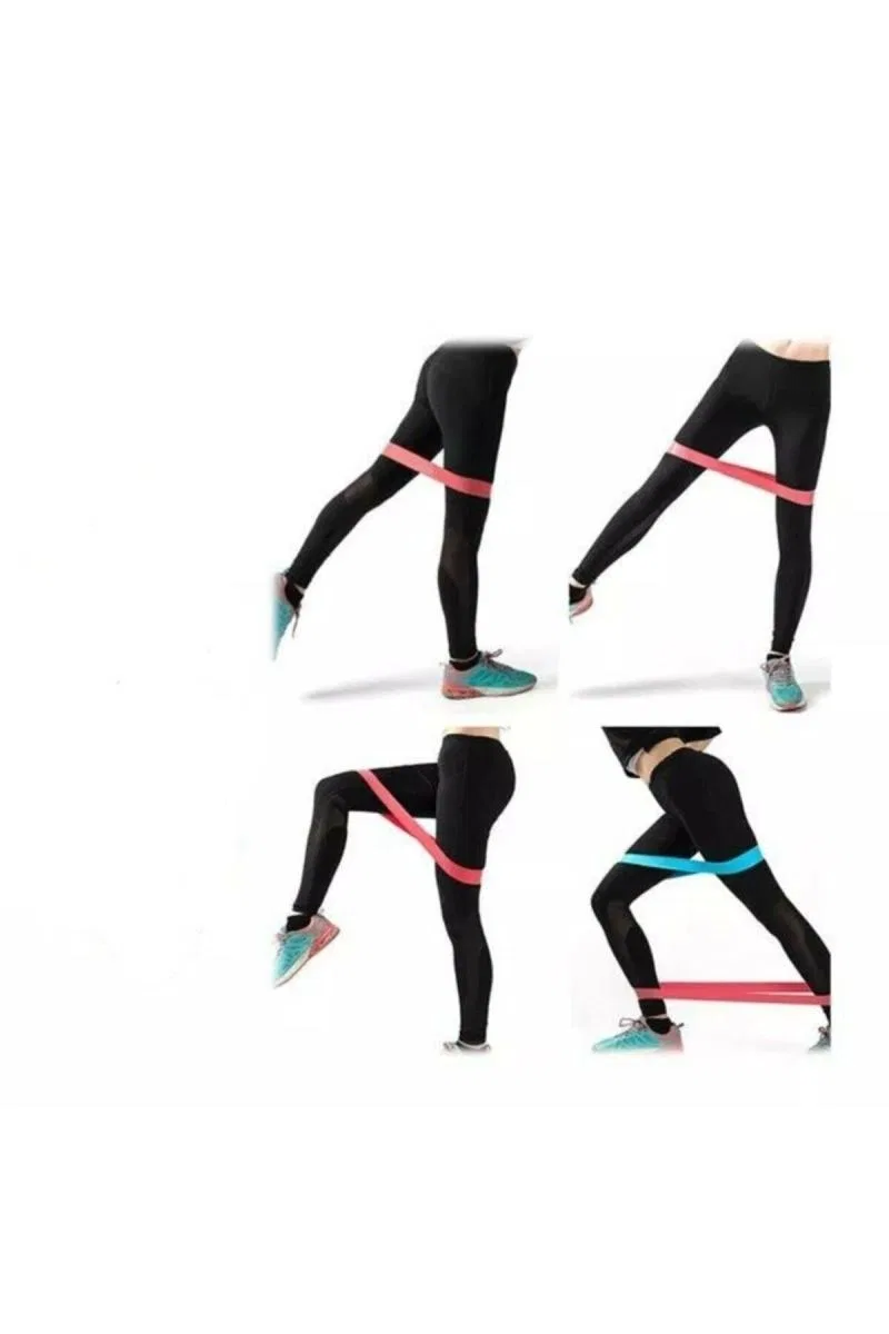 Pilates Squat Aerobik Direnç Lastiği 5 Li Paket görsel 3