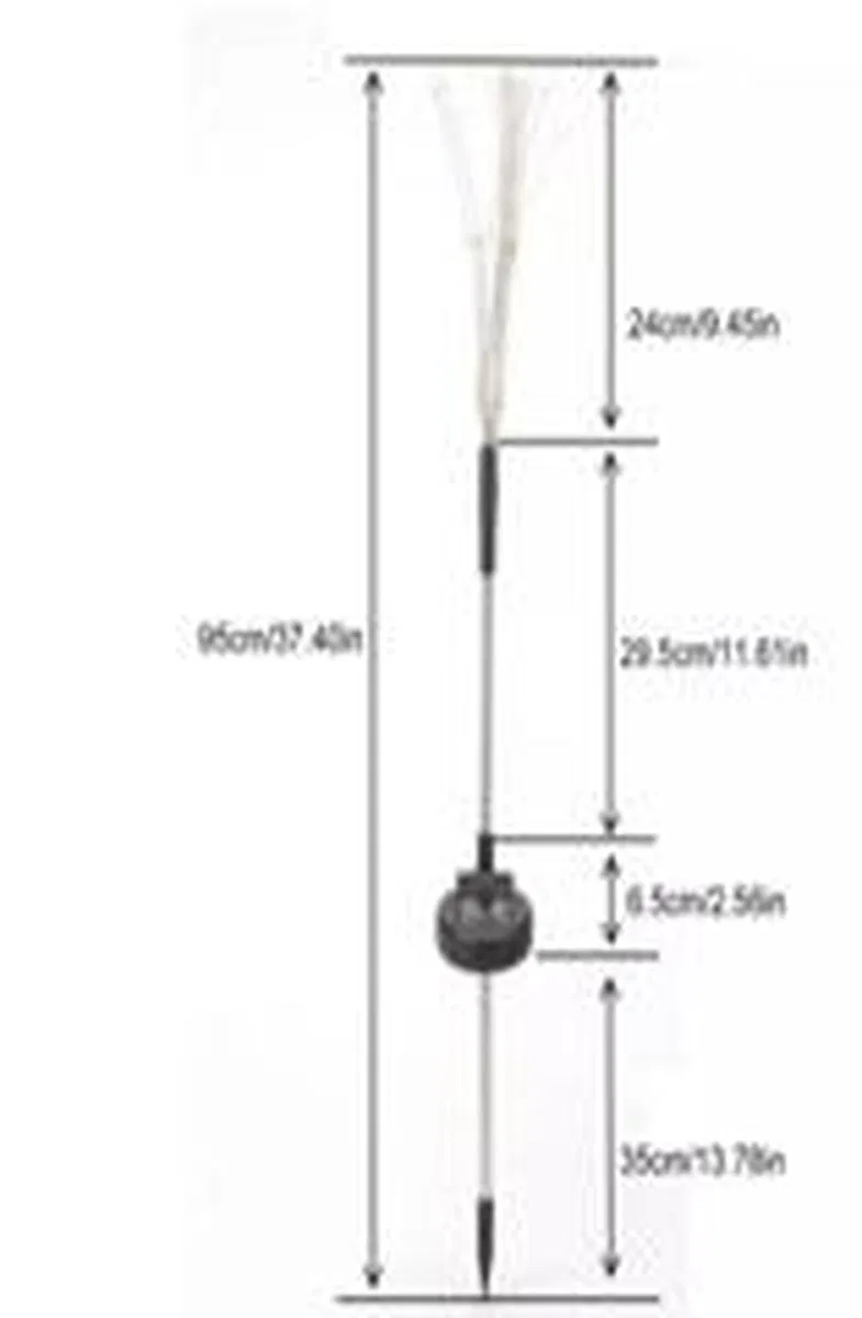 Solar Panelli Havai Fişek 150 Led Işık Saplamalı Gün Işığı 2'li Set görsel 2