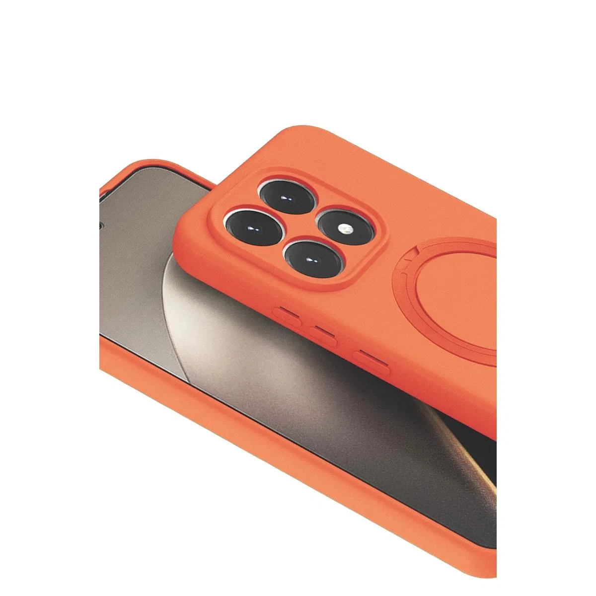 Xiaomi Mi 15t Regal Magsafe Standlı Kapak - Turuncu görsel 2