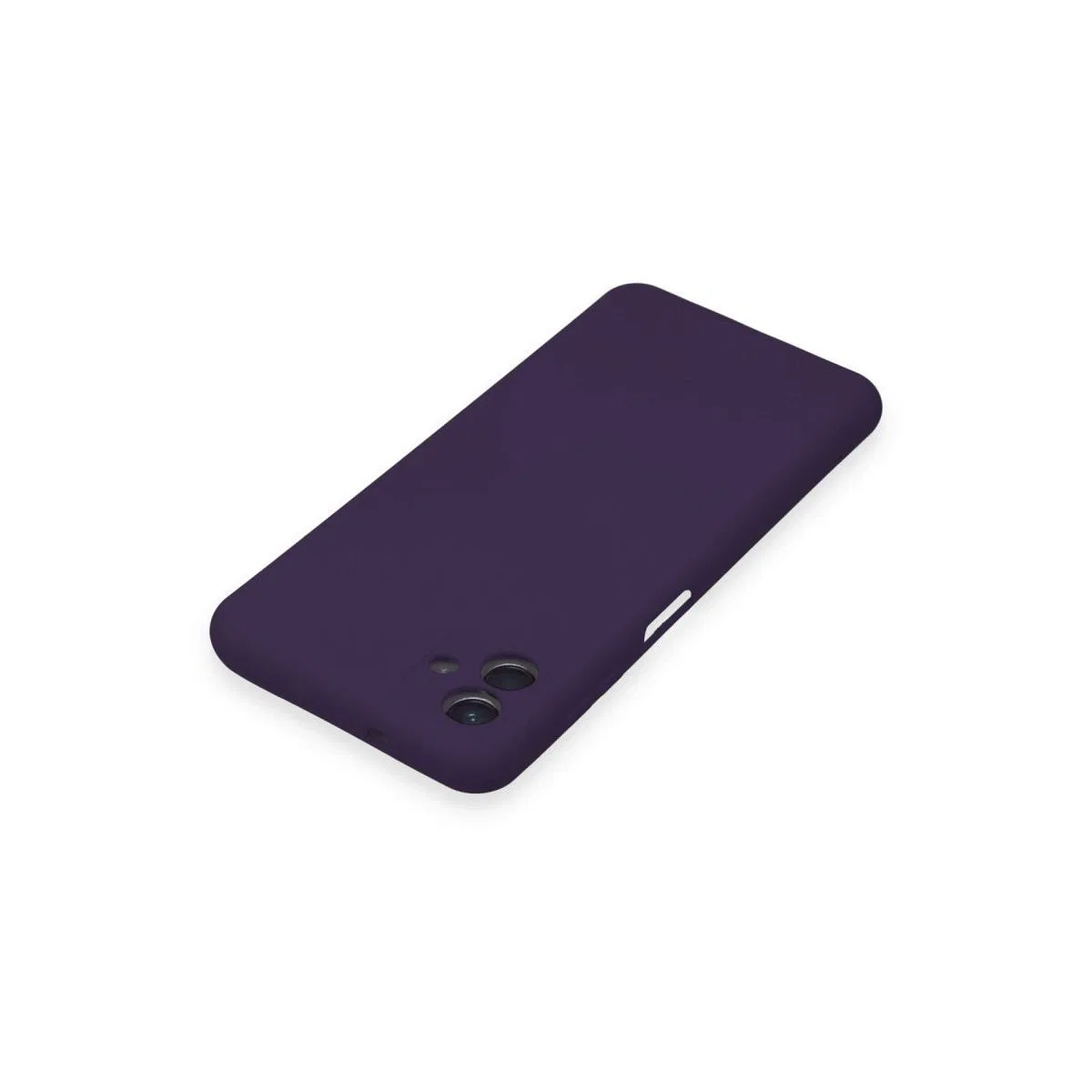 Samsung Galaxy A04 Kılıf Nano İçi Kadife Silikon - Mor görsel 4
