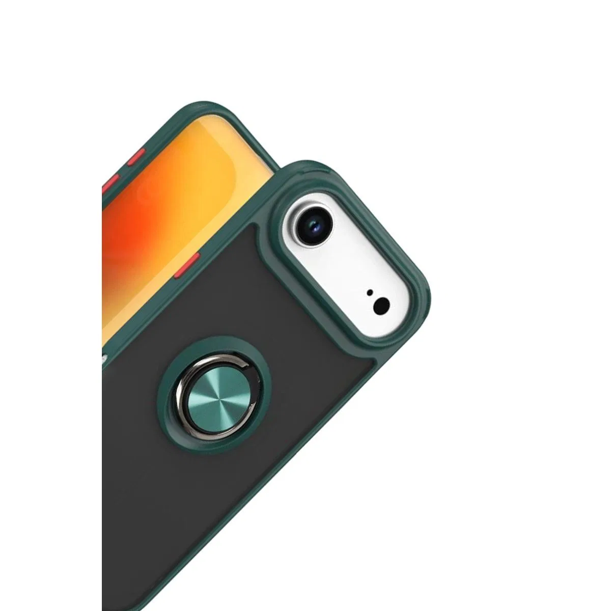 Apple İphone 17 Air Montreal Yüzüklü Silikon Kapak - Yeşil görsel 2