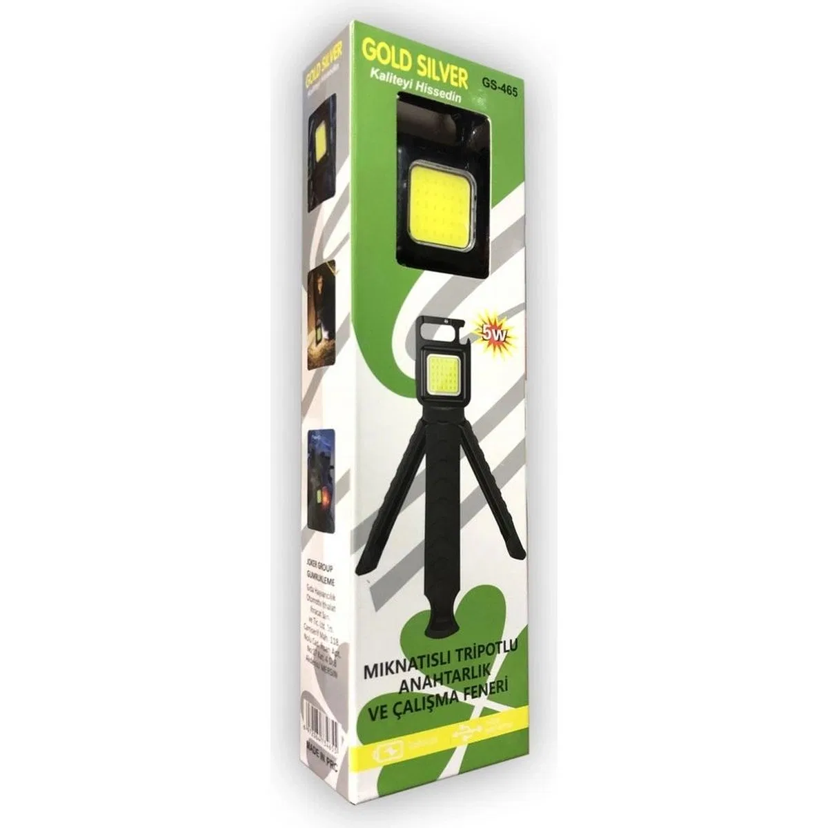 Gs-465 Tripotlu Usb Şarj Edilebilir Cep Feneri görsel 3