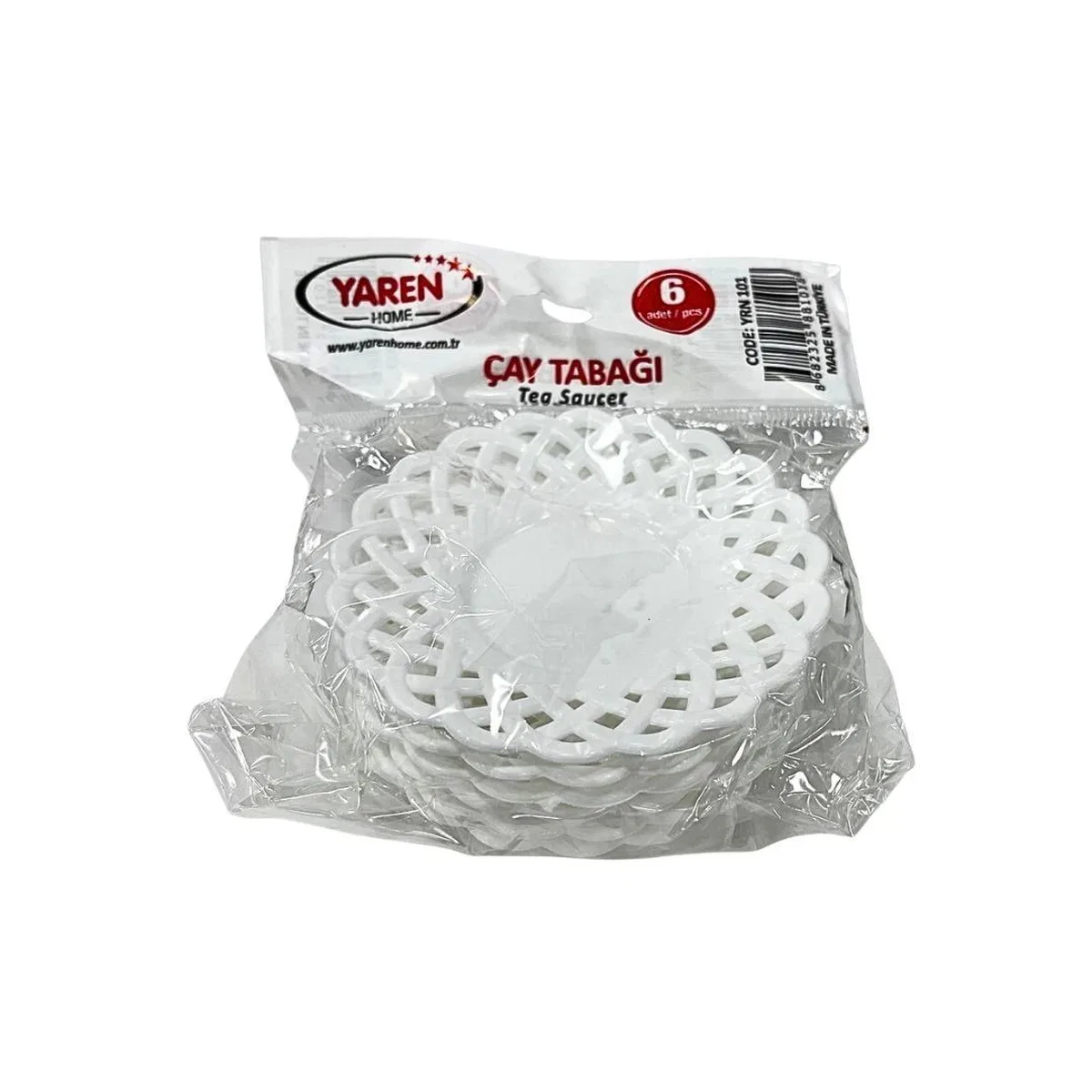 6'li Dantel Çay Tabağı