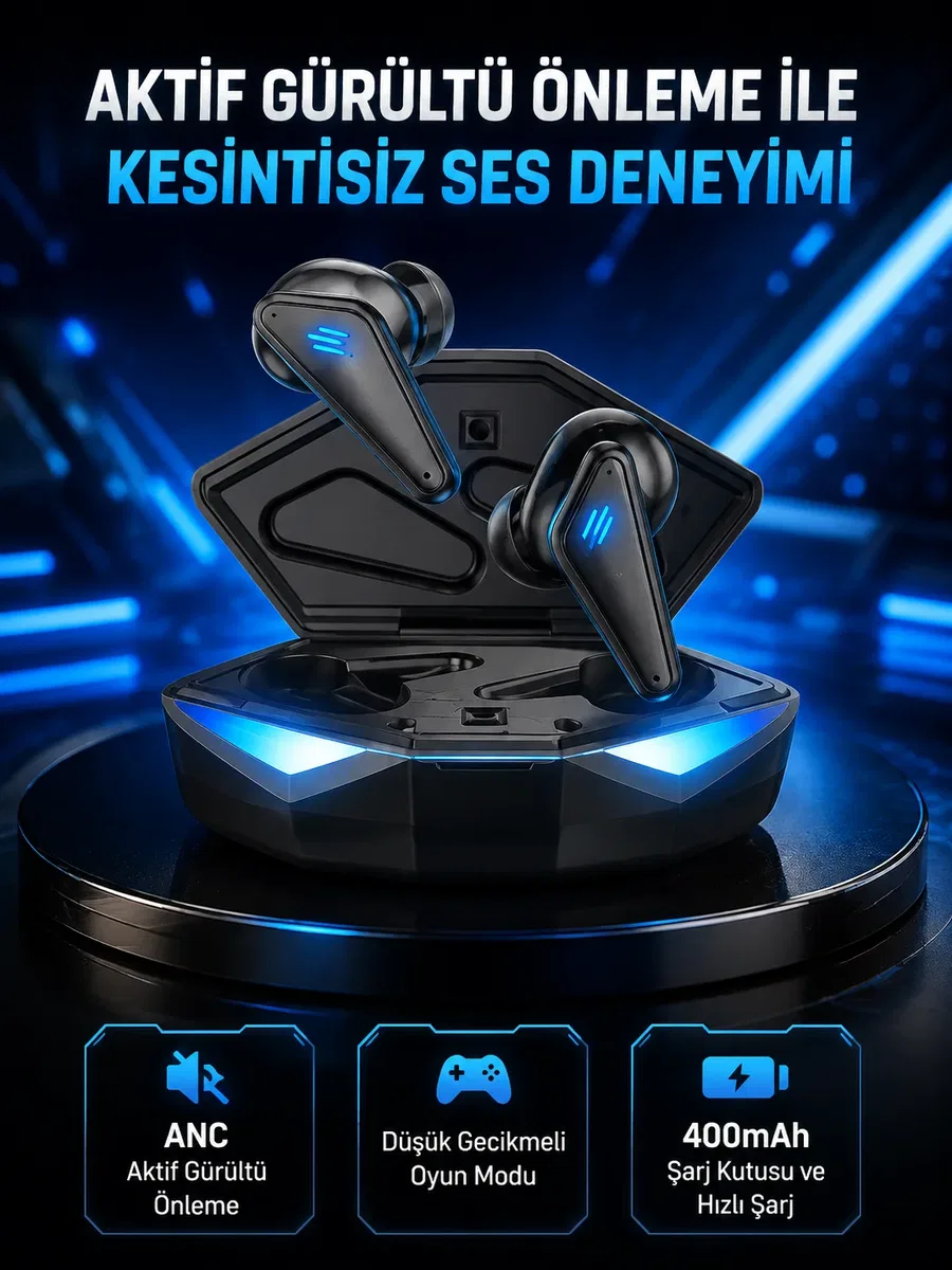 Profesyonel Bluetooth 5. 0 Kulaklık – Dokunmatik Kontrol, 3D Surround Ses