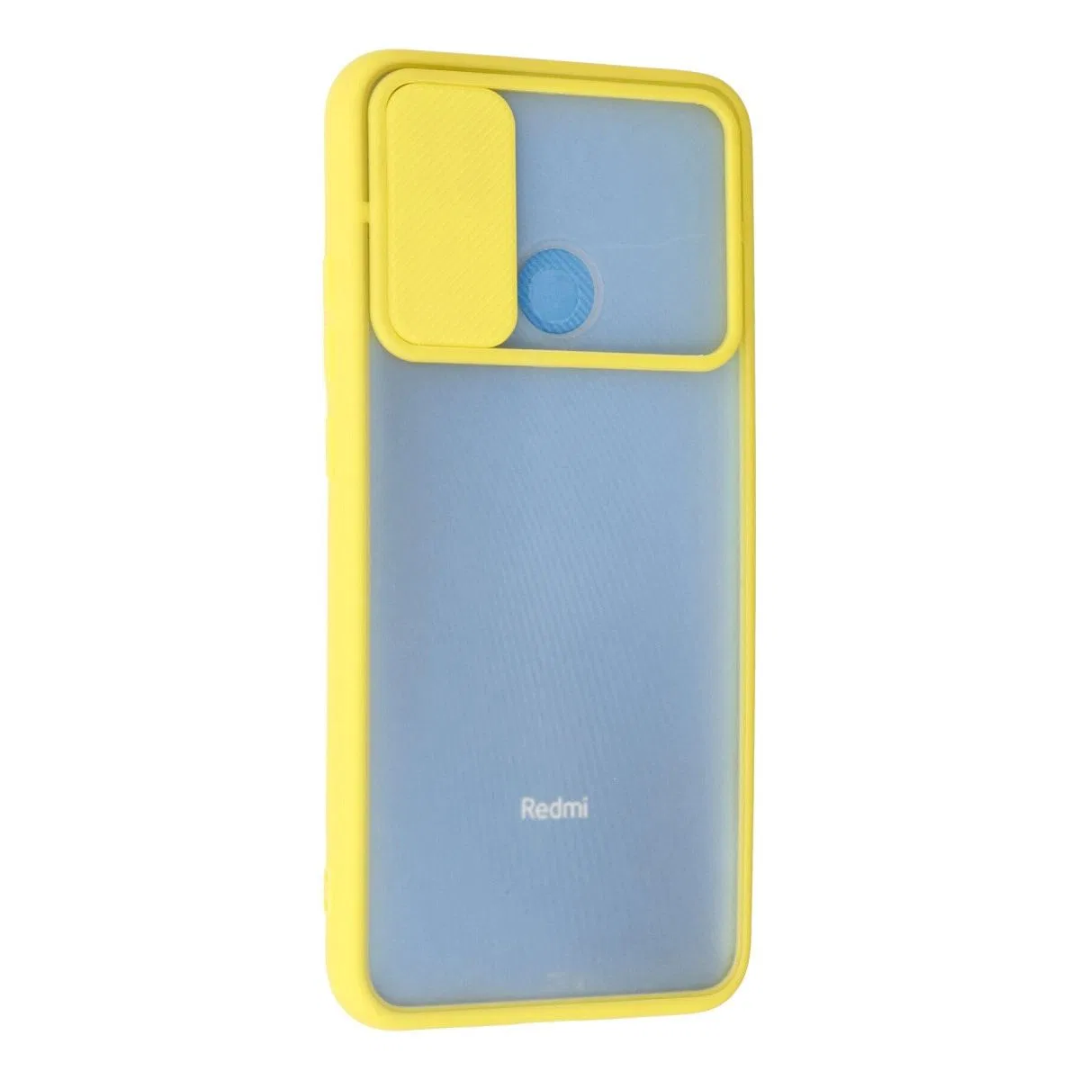 Xiaomi Redmi 9c Kılıf Palm Buzlu Kamera Sürgülü Silikon - Sarı görsel 3