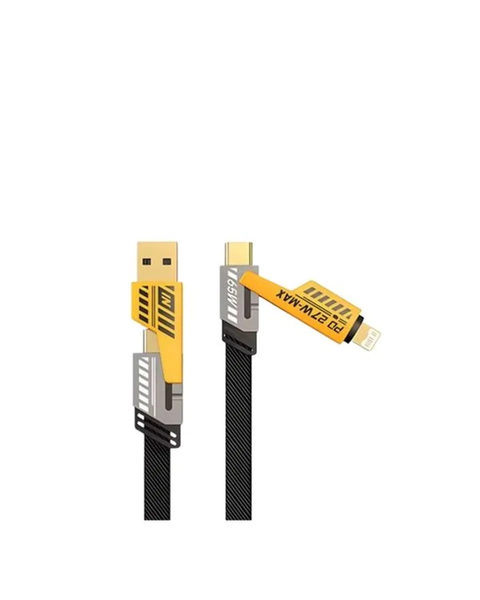 65w 4'ü 1 Arada Çoklu Şarj Kablosu – Usb-c, Usb-a, Lightning, Veri Ve Şarj Desteği Yeni Nesil görsel 2
