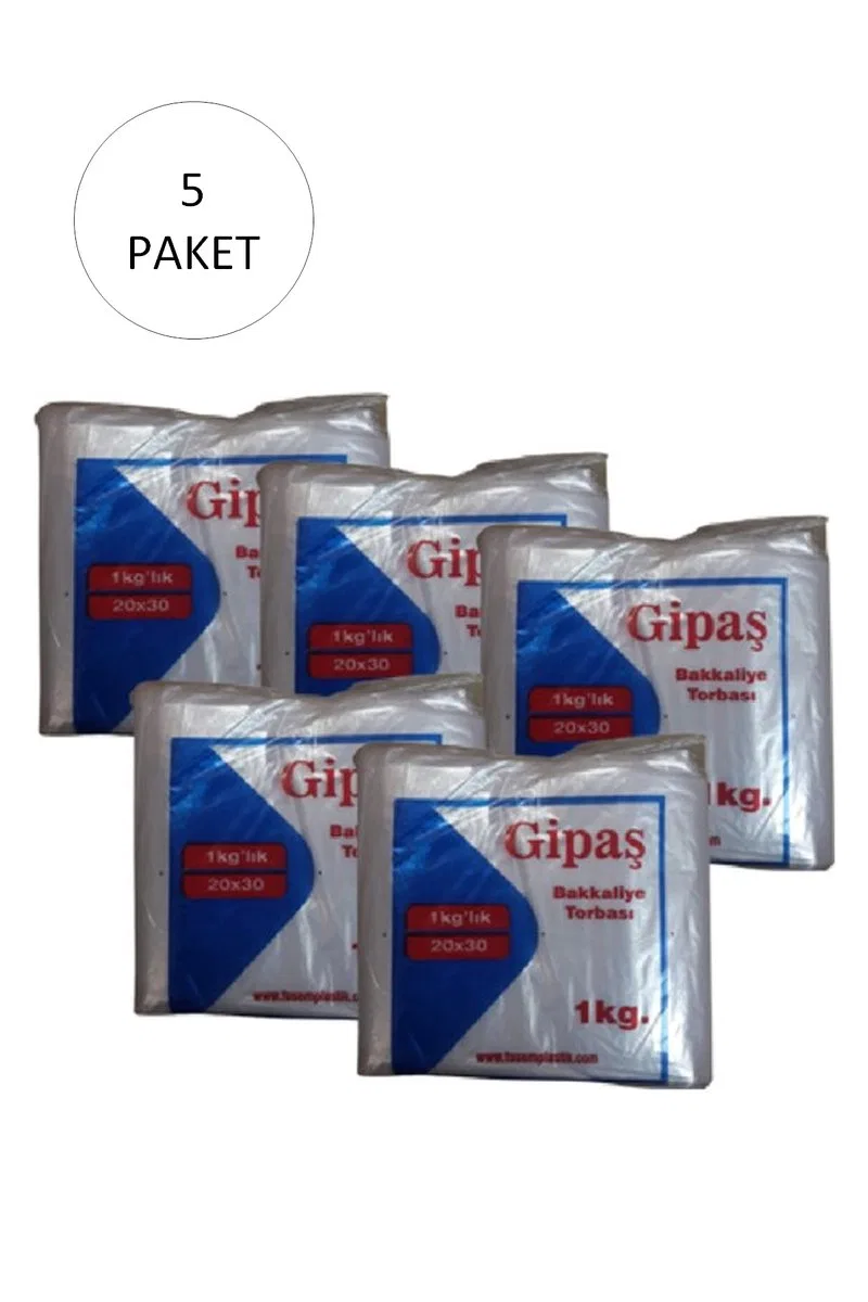 Bakkaliye Naylon Torba 1'kg lık 20x30 cm 5 Paket (Takriben 1. 800 Adet)