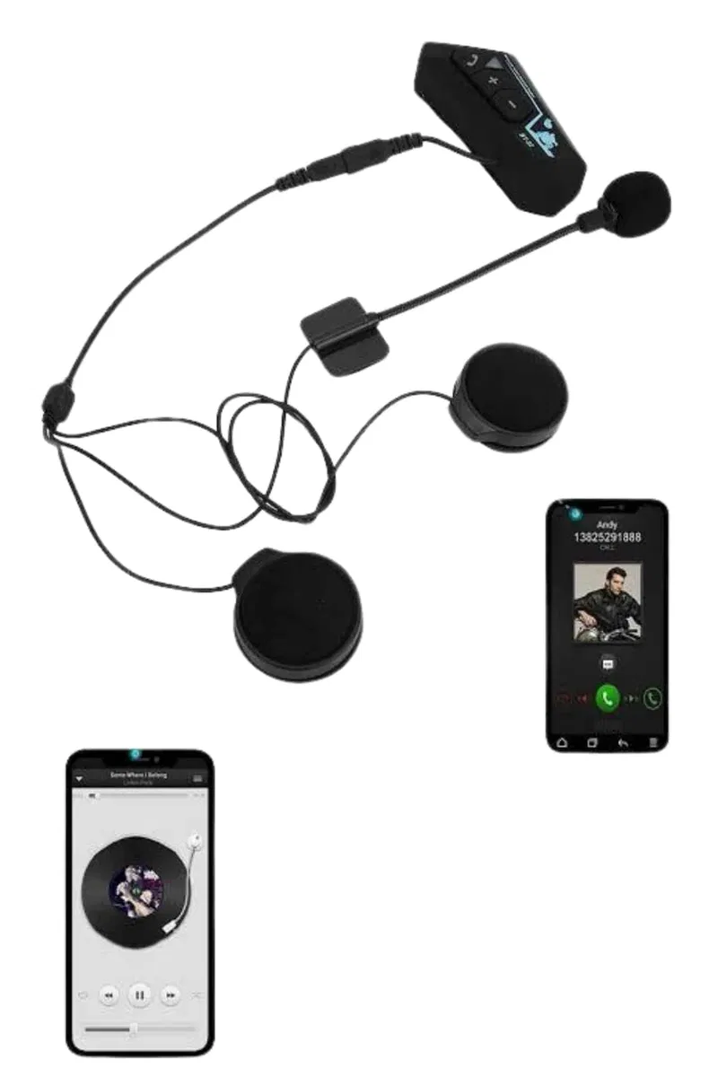 Intercom Bluetooth Kask Kulaklık Motosiklet Kulaklık 5. 0 Bluetooth görsel 3