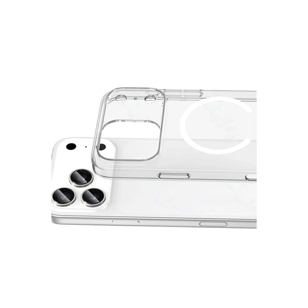 Apple İphone 17 Pro Combo Sert Şeffaf Magsafe Kapak - Şeffaf görsel 3