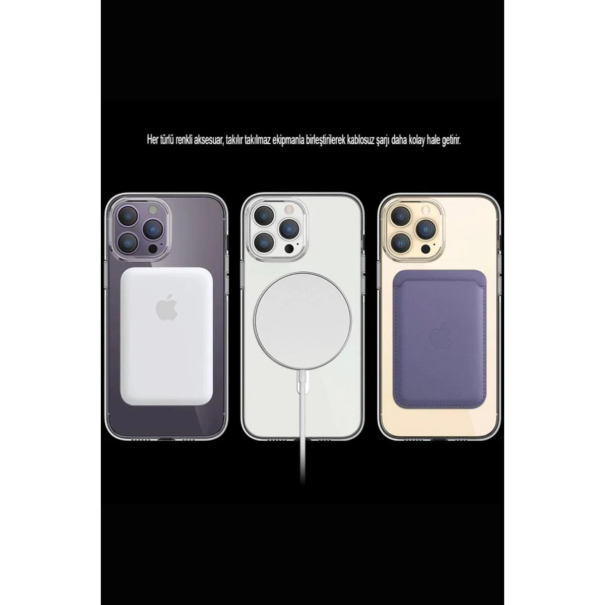Apple İphone 15 Pro Max Kılıf Tron Şeffaf Magsafe Kapak - Şeffaf görsel 8