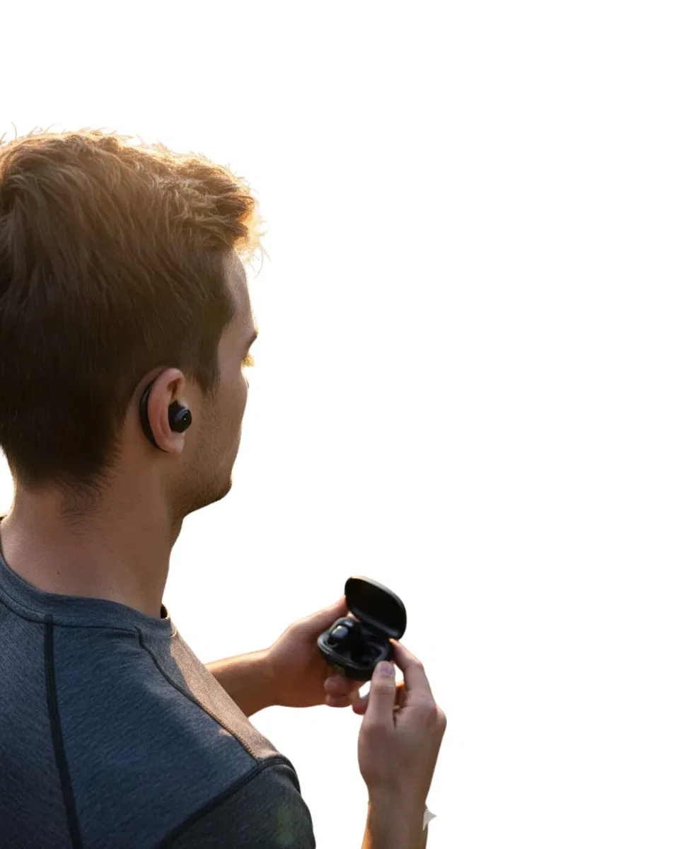 Açık Tasarım Kablosuz Bluetooth Spor Kulaklık LED Ekranlı görsel 2