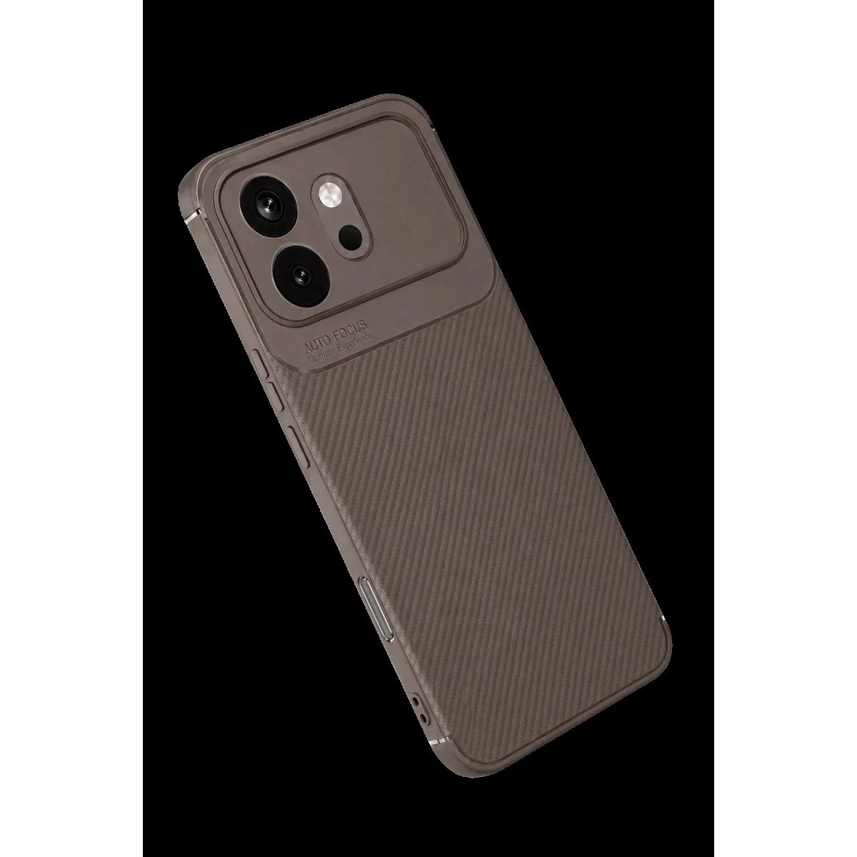 Huawei Honor 600 Auto Focus Karbon Kapak - Gri görsel 2