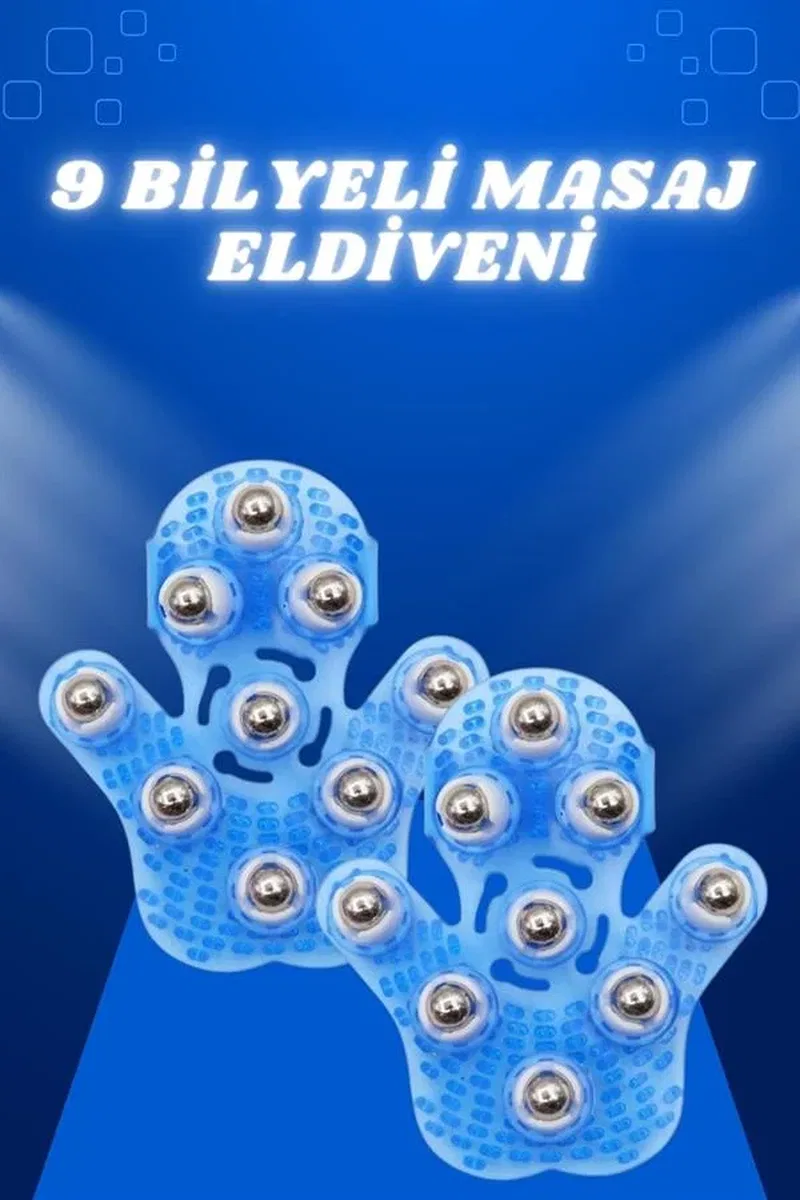 Giyilebiilir Masaj Eldiveni 9 Bilyeli Tüm Vücut Masajına Uygun görsel 2