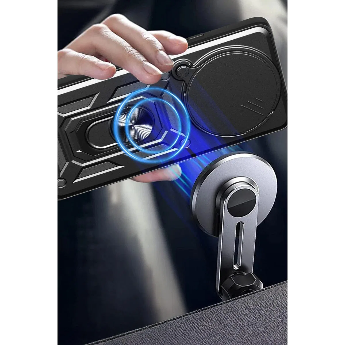 Xiaomi Redmi Note 14 Pro Plus Kılıf Pars Lens Yüzüklü Silikon - Siyah görsel 3