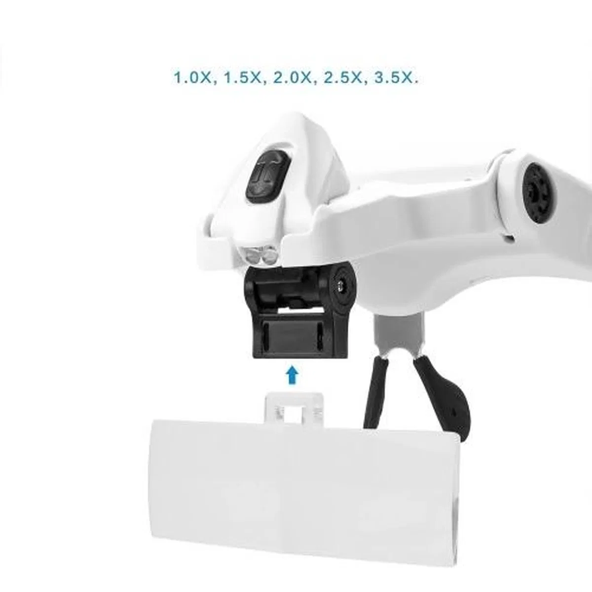 5 Lens 1. 0x3. 5x, 2led Işıklı Ile Ayarlanabilir Gözlük Büyüteç9892b2 görsel 3