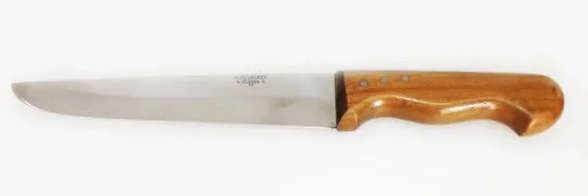 Bursa İnce Sivri Kasap Bıçağı No: 4, 20 Cm - Ahşap Sap