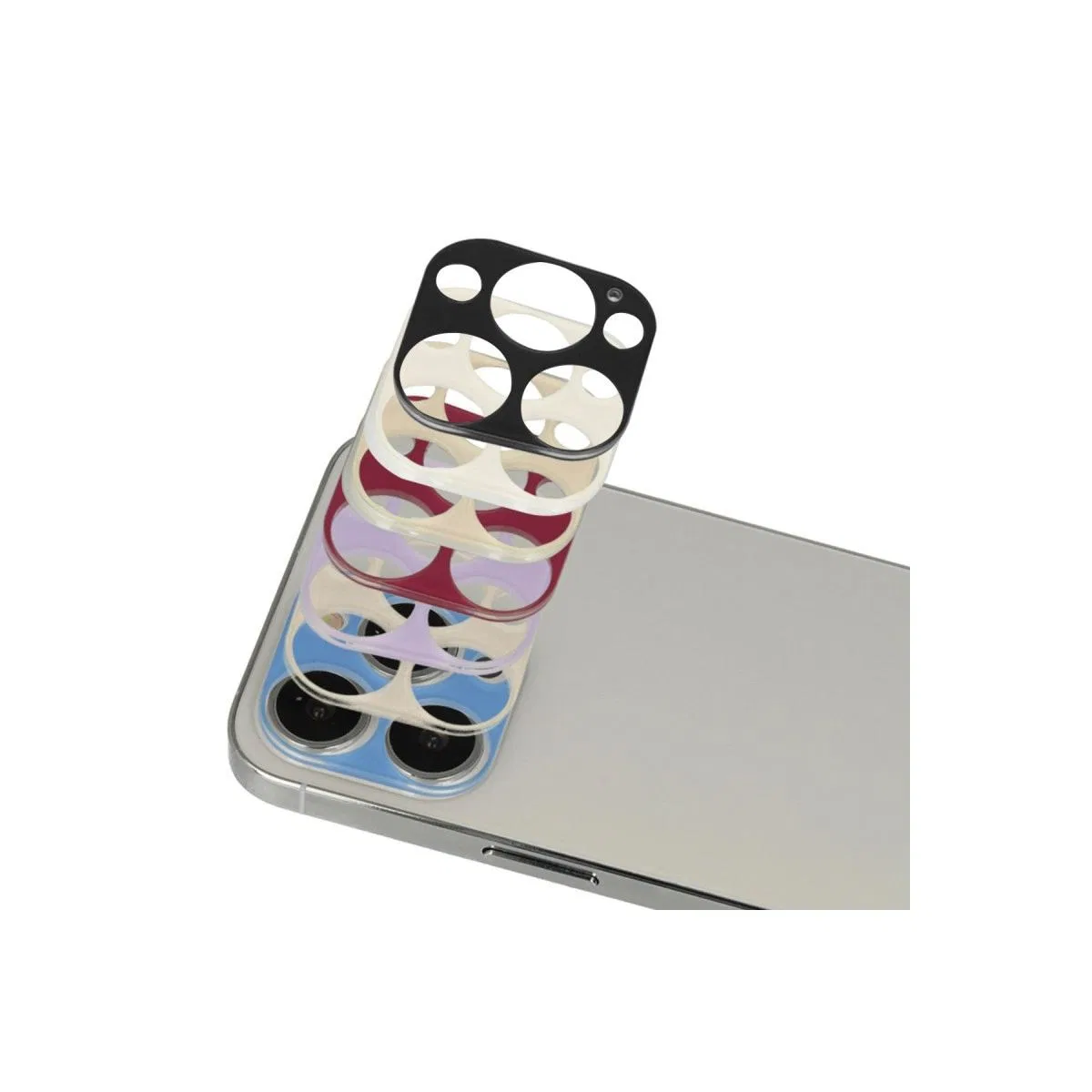 Apple İphone 13 Pro Max Rainbow Kamera Lens Koruma Cam - Rose Gold görsel 2