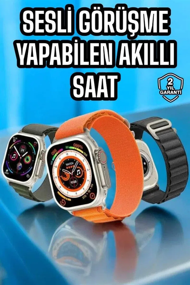 Yeni Nesil Akıllı Saat Nabız Ölçer Sağlık Ölçer ve Kalori Ölçer Uyku Takibi NFC Özelliği görsel 2