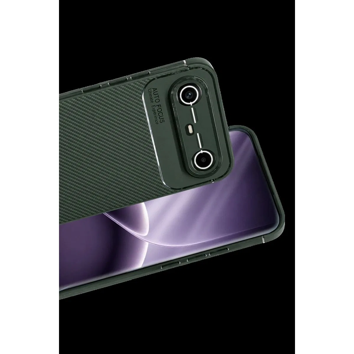 Tecno Spark Slim 5g Auto Focus Karbon Kapak - Koyu Yeşil görsel 2