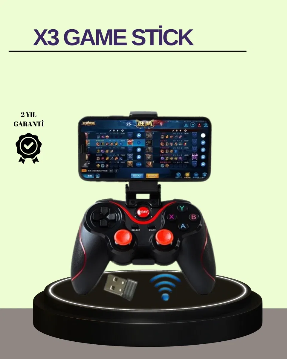 Çift og Joystick ve 14 Tuşlu Bluetooth Oyun Kumandası