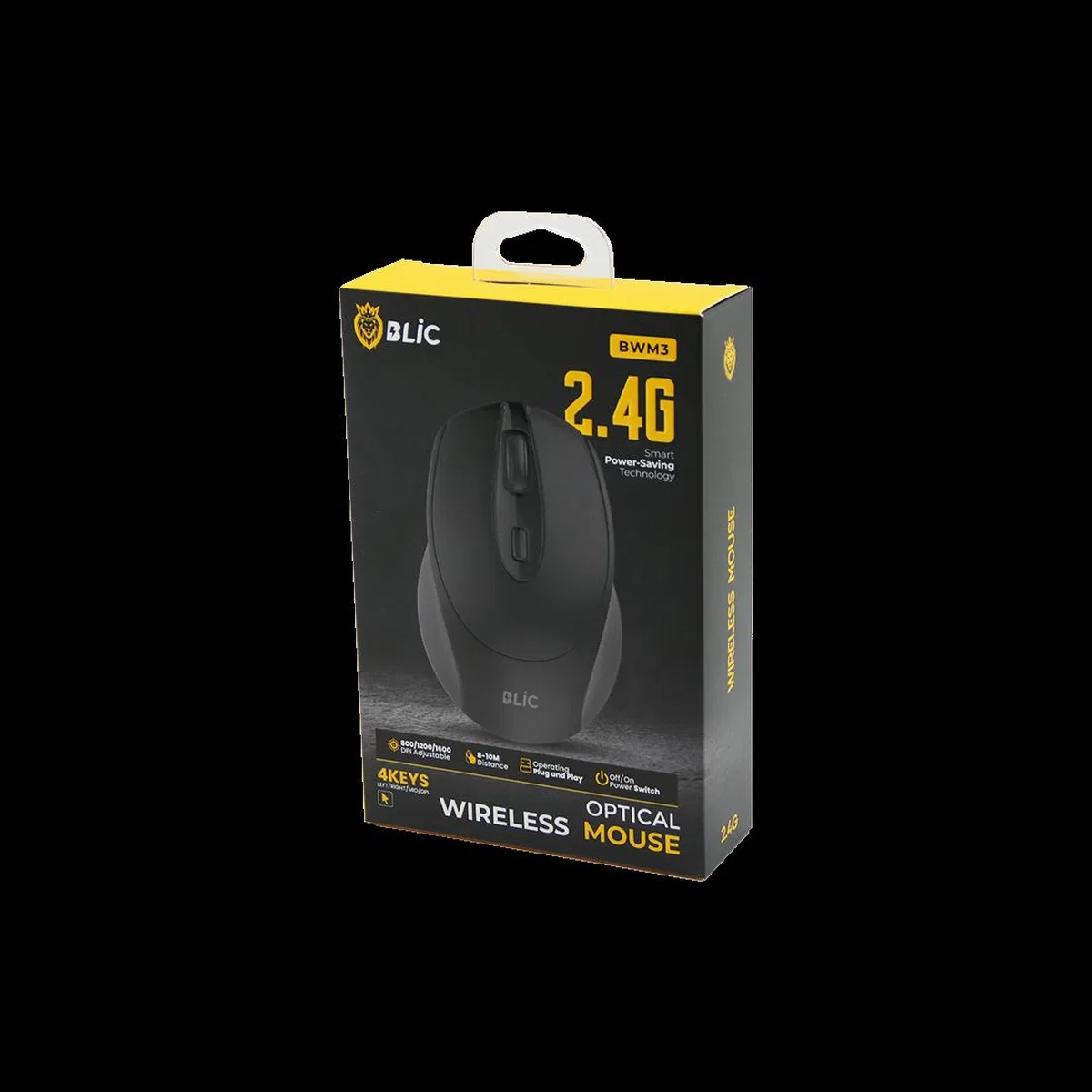 Kablosuz Mouse 2. 4G 1600 DPI Siyah görsel 2