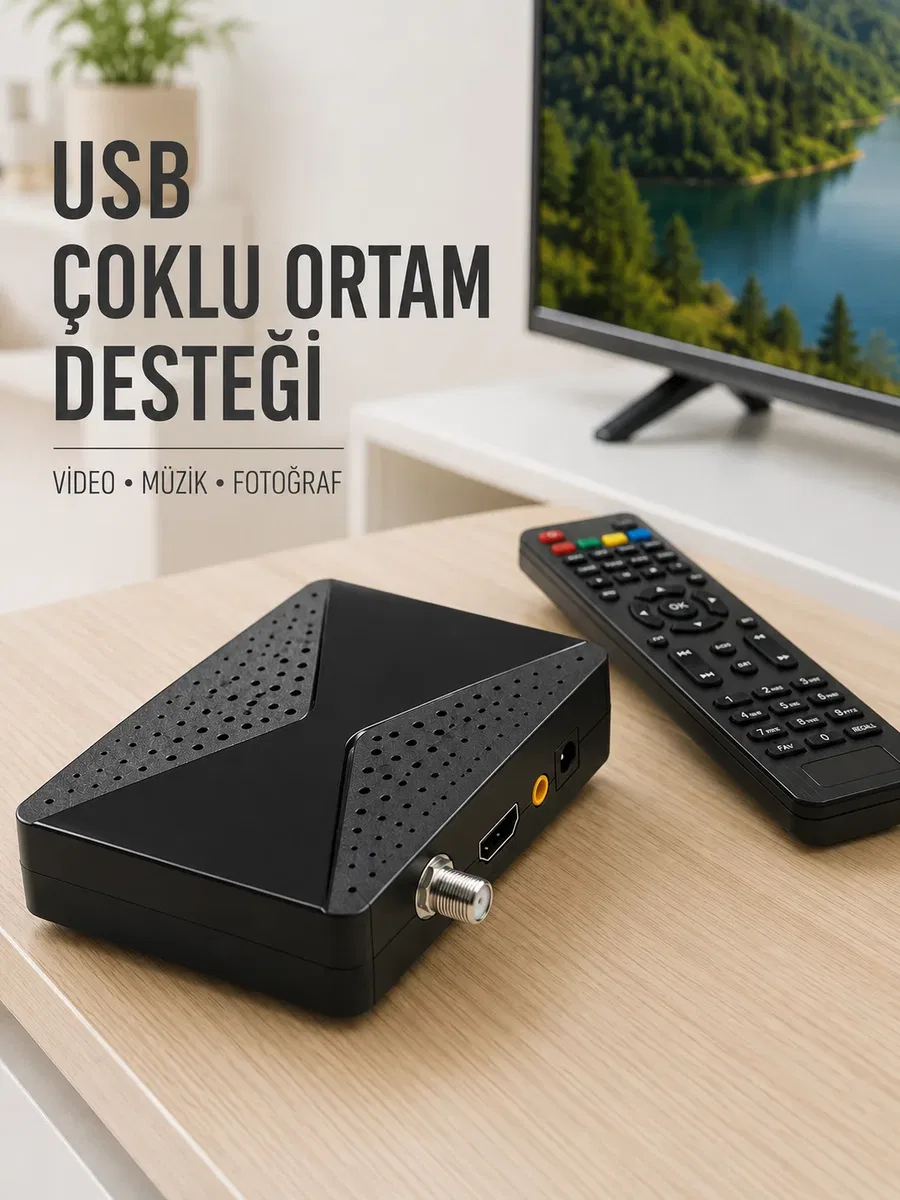Dijital Uydu Receiver 1080P HDMI Çıkışlı K Güncellemeli