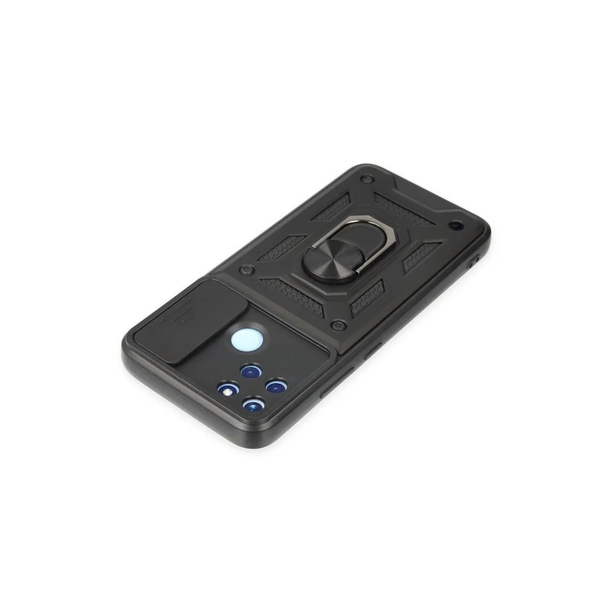 Realme C25y Kılıf Pars Lens Yüzüklü Silikon - Siyah görsel 4