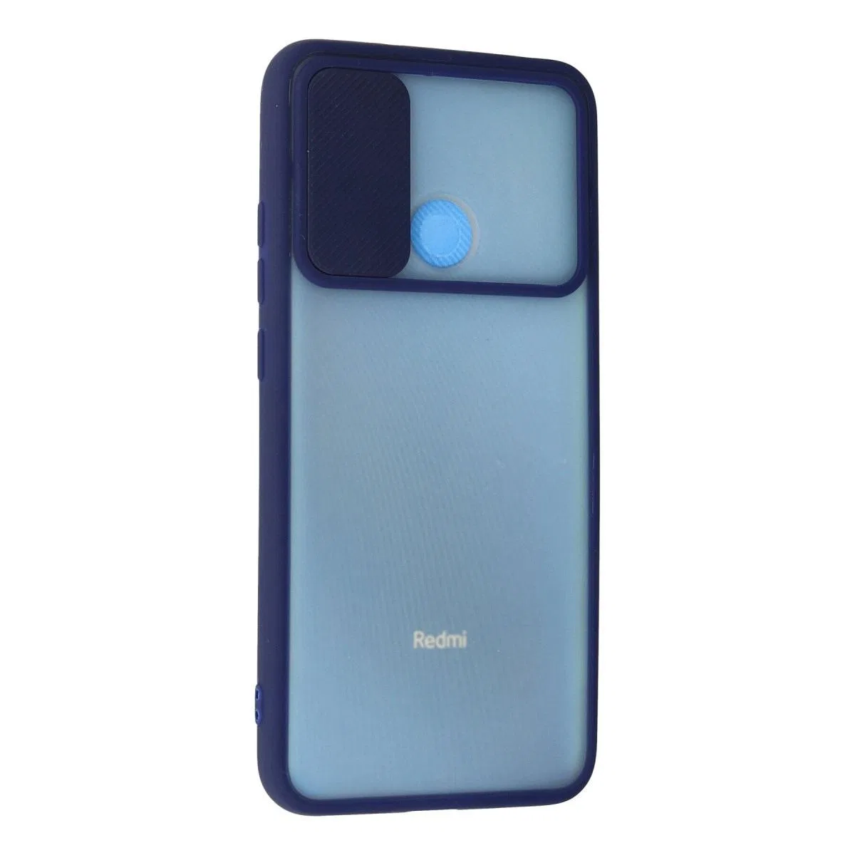 Xiaomi Redmi 9c Kılıf Palm Buzlu Kamera Sürgülü Silikon - Lacivert görsel 3