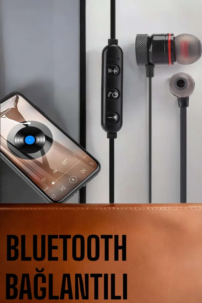 Kablosuz Sport Mıknatıslı Mikrofonlu Kulak İçi Kulaklık görsel 5