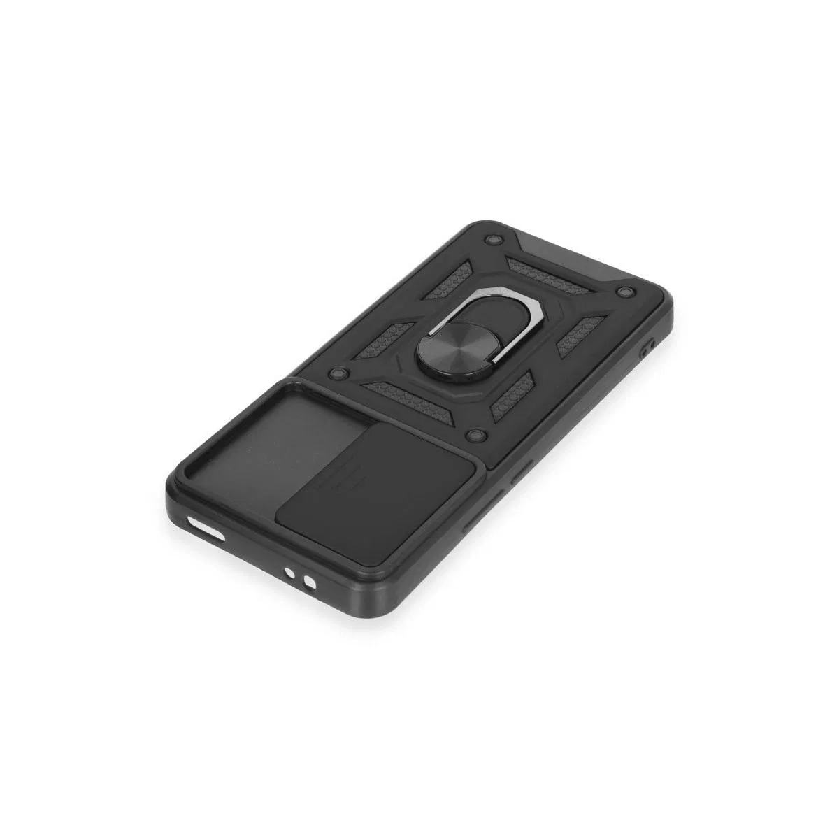 Xiaomi Mi 12t Pro Kılıf Pars Lens Yüzüklü Silikon - Siyah görsel 4