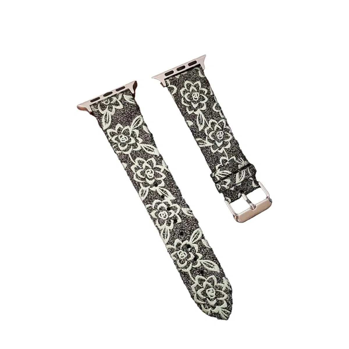 Apple Watch 42mm Creeper Desenli Kordon - Siyah