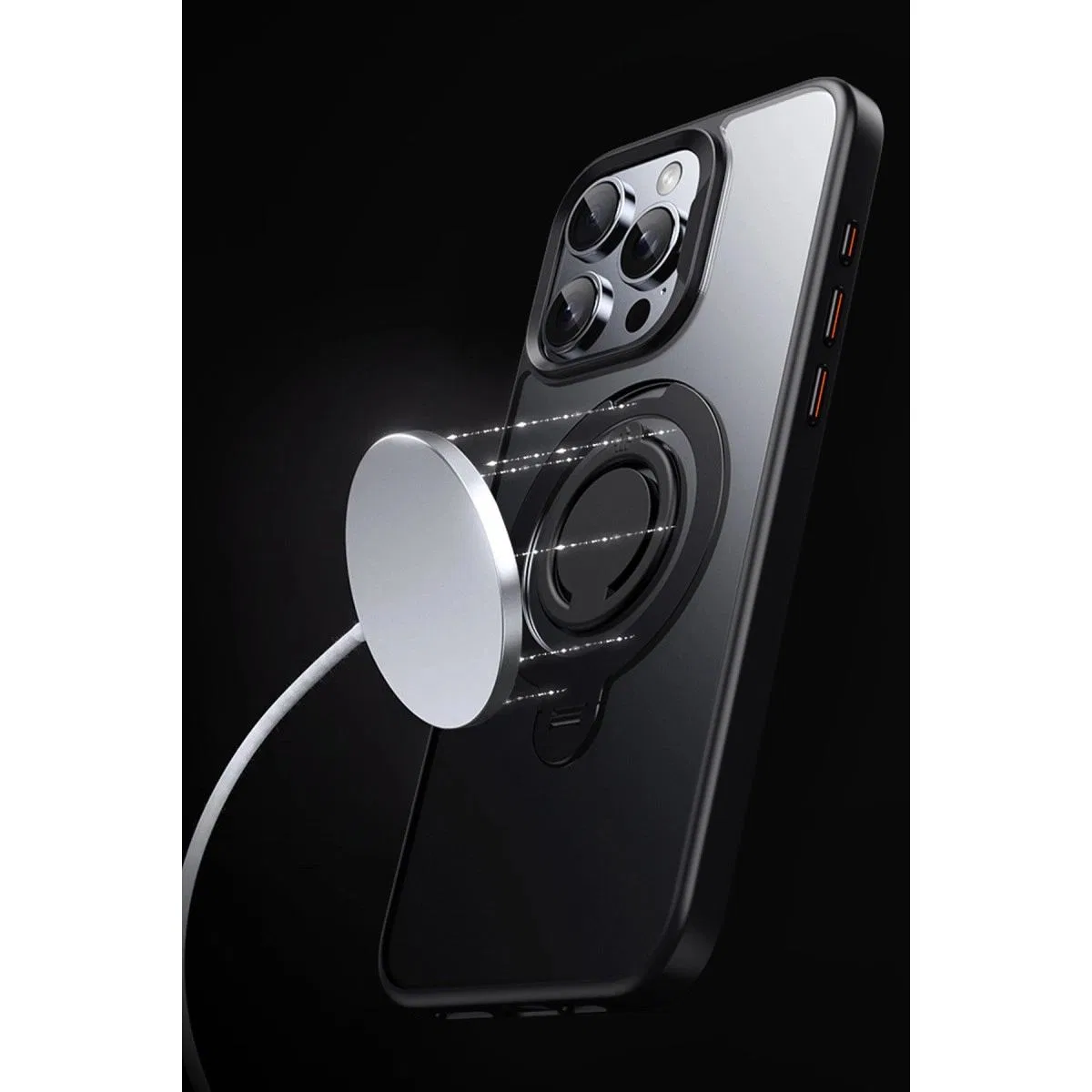 Joko Apple İphone 16 Pro Avatar 360 Dönen Magsafe Kapak - Siyah görsel 2