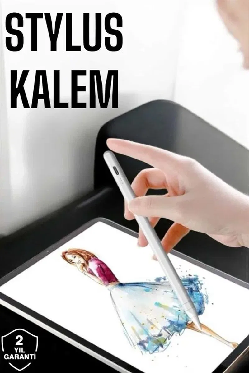 Tablet Kalemi Stylus Pen Dokunmatik Kalem Android Ve İOS Uyumlu Şarjlı görsel 2