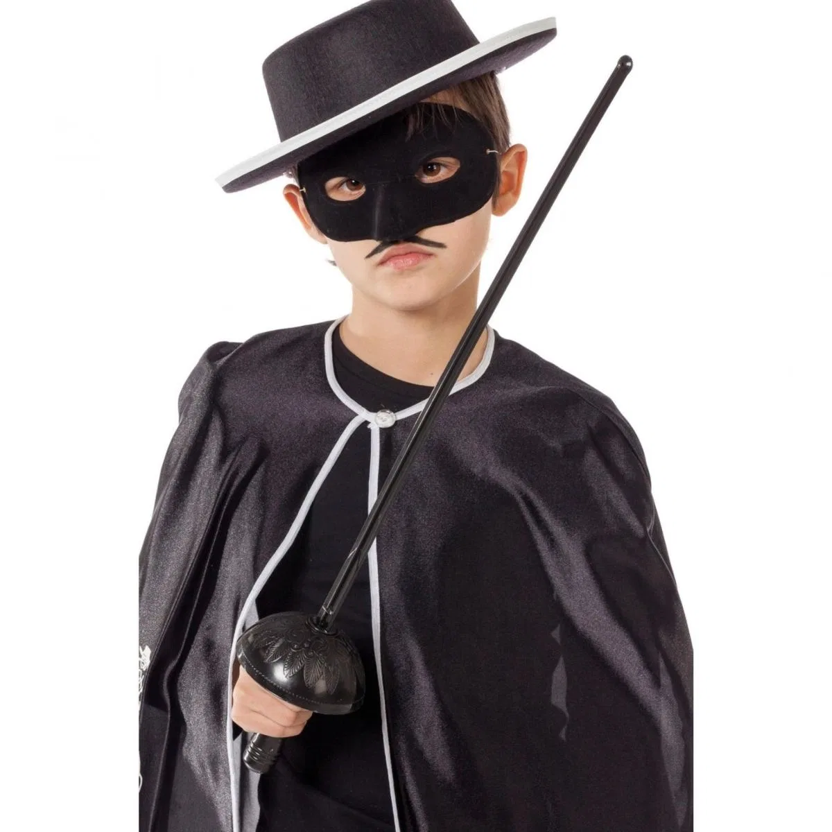 Zorro Kostüm Plastik Aksesuar Seti – Maske Ve Kılıç (67 Cm) görsel 4